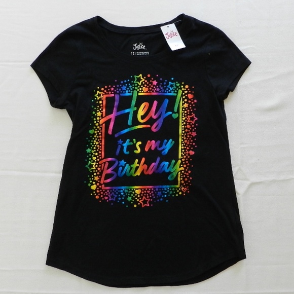 New Justice Girls Size 2 Birthday Black 